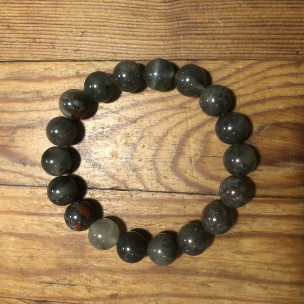 Agat, blod- 10mm, kugle