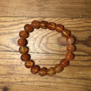 Karneol armbnd 10mm, kugle