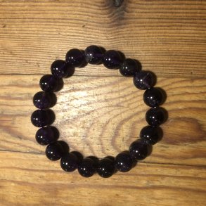 Ametyst mrkelilla armbnd 10mm, kugle