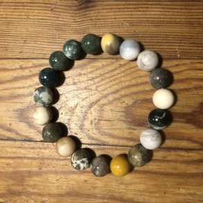 Oceanjaspis armbnd 10mm, kugle