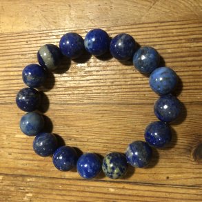 Lapis lazuli armbnd 12mm, kugle (16)