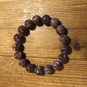 Lepidolit armbnd 12mm, kugle (17)