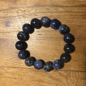 Sodalit A armbnd 12mm, kugle (16)