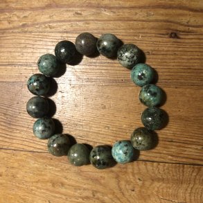 Afrikansk turkis armbnd 12mm, kugle (16)