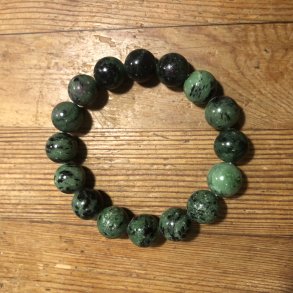 Zoisit med rubin armbnd 12mm, kugle (16)