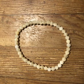 Aragonit A armbnd 4mm, kugle