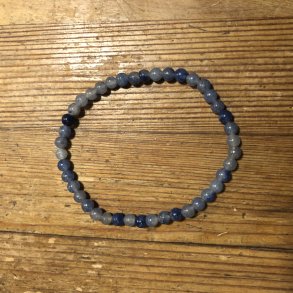 Blkvarts armbnd 4mm, kugle