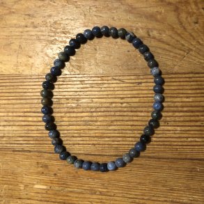 Dumortierit A armbnd 4mm, kugle