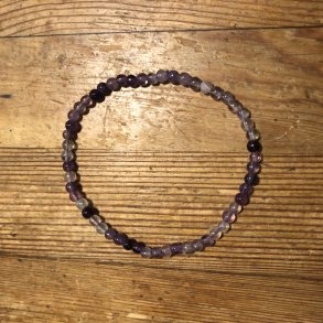 Fluorit violet A armbnd 4mm, kugle