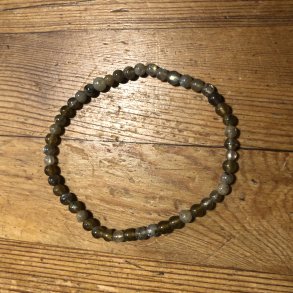 Labradorit armbnd 4mm, kugle