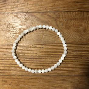 Perlemor armbnd 4mm, kugle