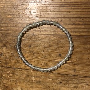 Prehnit A armbnd 4mm, kugle