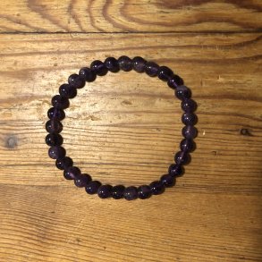 Ametyst A armbnd 6mm, kugle