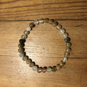 Rutilkvarts A flerfarvet armbnd 6mm, kugle