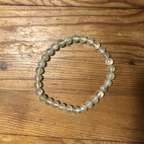 Prehnit A armbnd 6mm, kugle