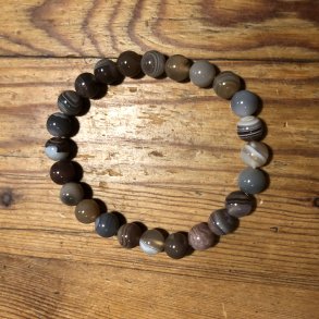 Botswanaagat A armbnd, 8mm, kugle