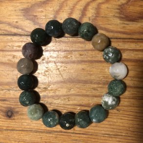Agat armbnd i flere farver 10mm kugle facetteret