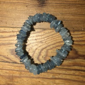 Akvamarin armbnd, lysebl rondel