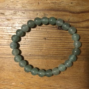 Aventurin armbnd 6mm, kugle for brn