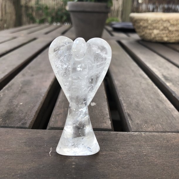 Engel i bjergkrystal p 8 x 4 cm