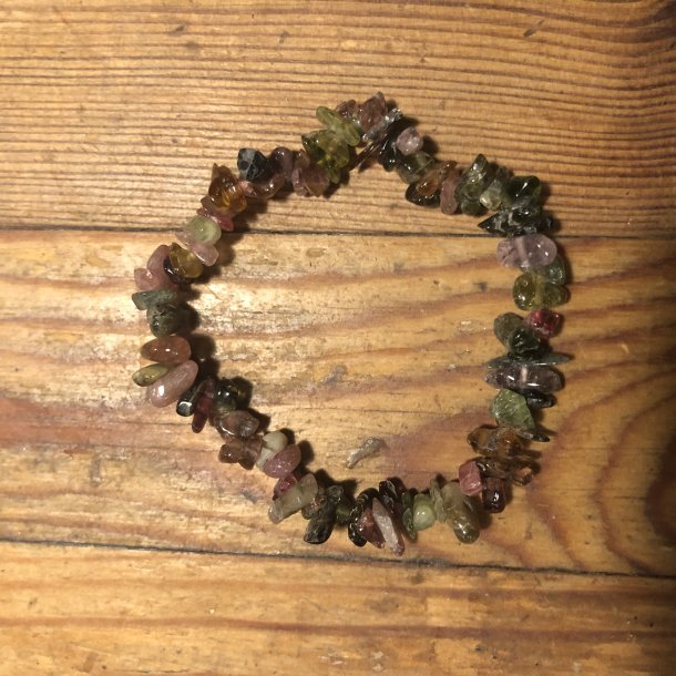 Turmalin armbnd, flerfarvet split