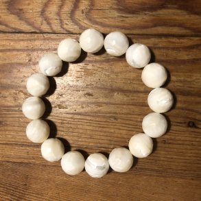 Perlemor armbnd 12mm kugle facetteret