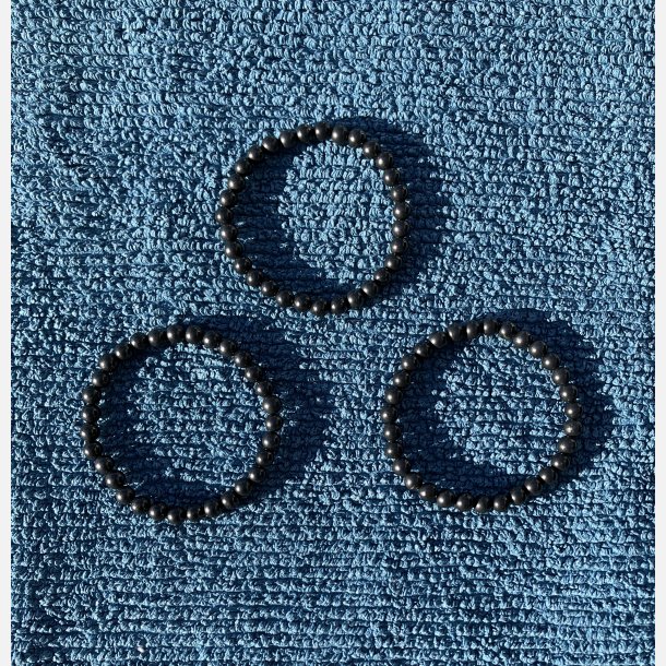 Shungit armb�nd 6mm�, kugle 